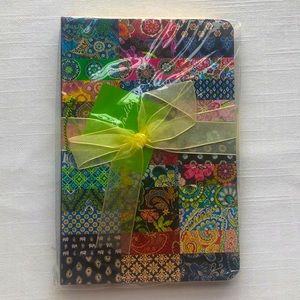 Vera Bradley Hard Journal w/ Lines Gold Edge NWT